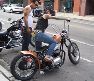 Kick Starting Motorcycle - San Diego Custom Motorcycles | San Diego